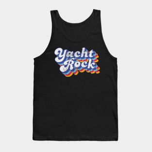 Psychedelic Fade Yacht Rock Party Boat Drinking design Tank Top